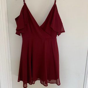 Red Burgundy Charlotte Russe Dress - S